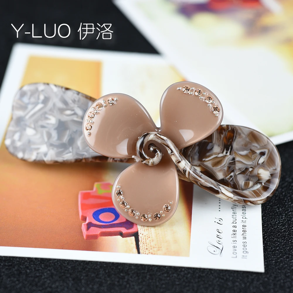 Women headwear girls hairwear cute rhinestone hair clip flower hair barrette vintage fashion hair accessories for women