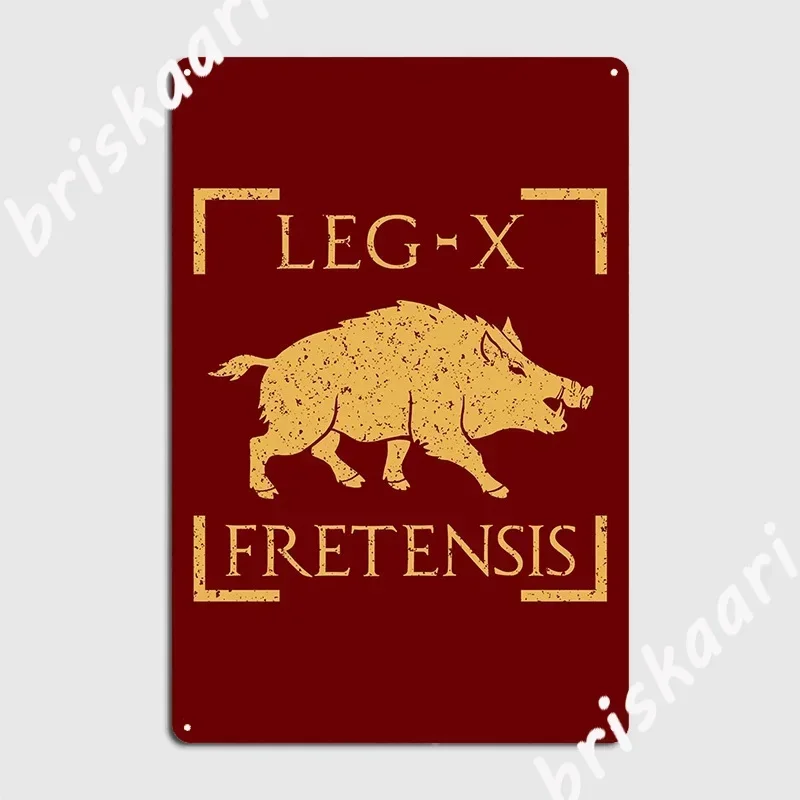 Legio X Fretensis Boar Emblem Roman Legion Metal Sign Mural Painting Customize Cave Pub Cinema Kitchen Tin Sign Posters