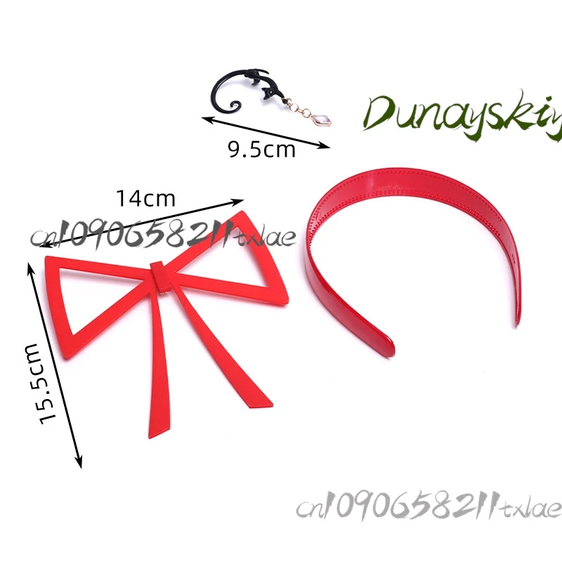 أنيمي Puella Magi Madoka Magica تأثيري Akemi Homura شعر مستعار تأثيري اكسسوارات الأحمر عالية الجودة kawaii مجموعة هالوين حفلة تأثيري