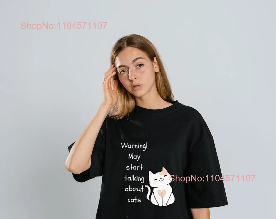 

Футболка Предупреждение Любитель кошек Mommy Pet Pets M teksto Забавный ловляющий с длинными или короткими рукавами