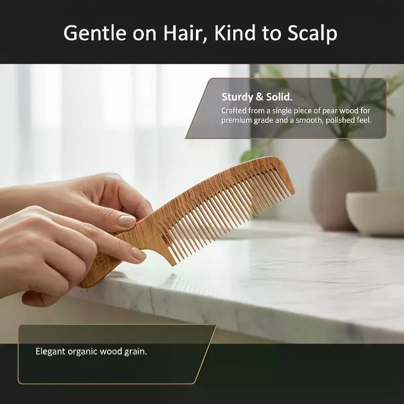 Comb Smooth Comb Scalp Massage Anti Bamboo Wood Comb Anti Tangling Static Hair Brush Salon Tool