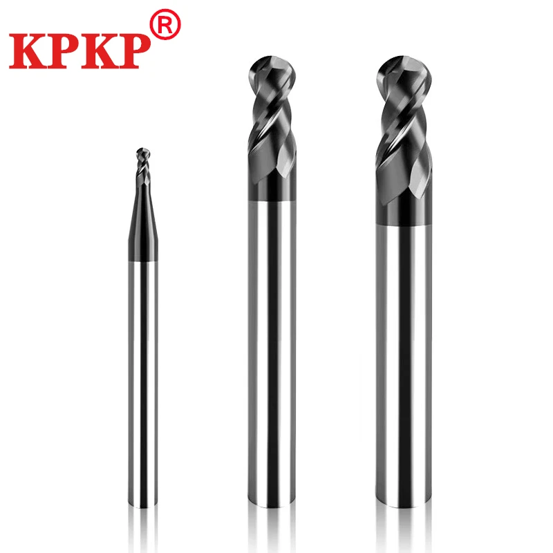 HRC55 2-Flute Ball Nose End Mills Tungsten Steel Carbide Coating Milling Cutter For Mechanical Machining Endmills Tools