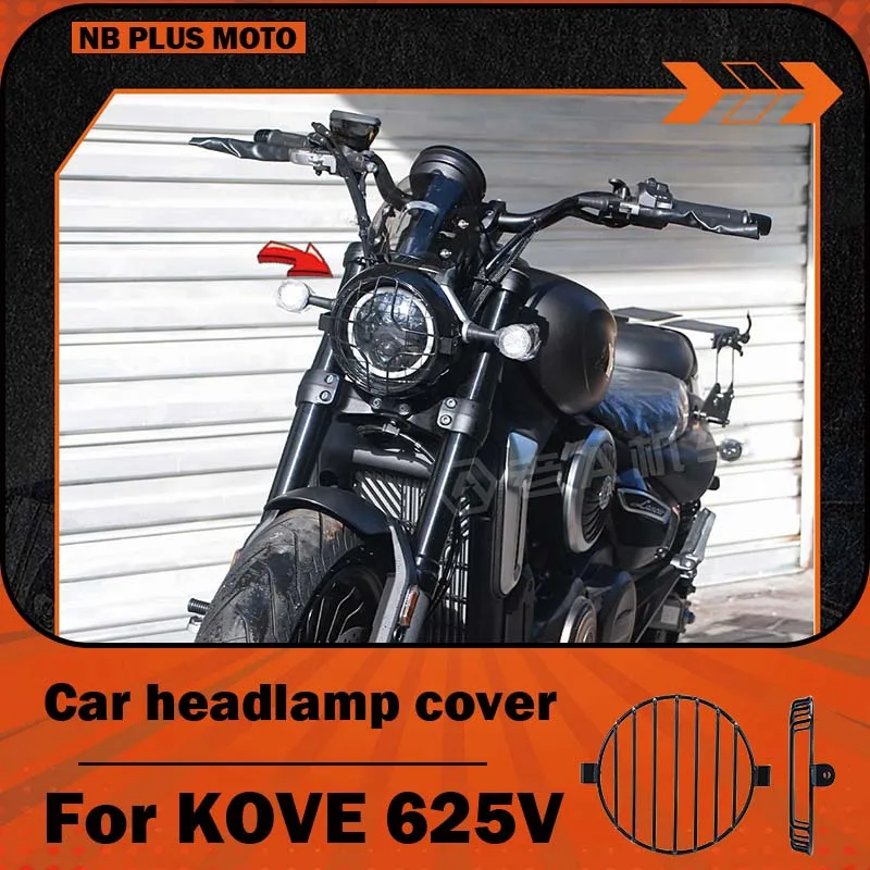 【Premium】For KOVE 625V retro headlight mesh front car headlight cover, headlight protection cover decorative accessories