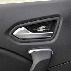 For 2019-2024 Renault Arkana Clio Captur Triber Inside Door Handle Cap Trim Cover Stickers Carbon Fiber, Car Accessories
