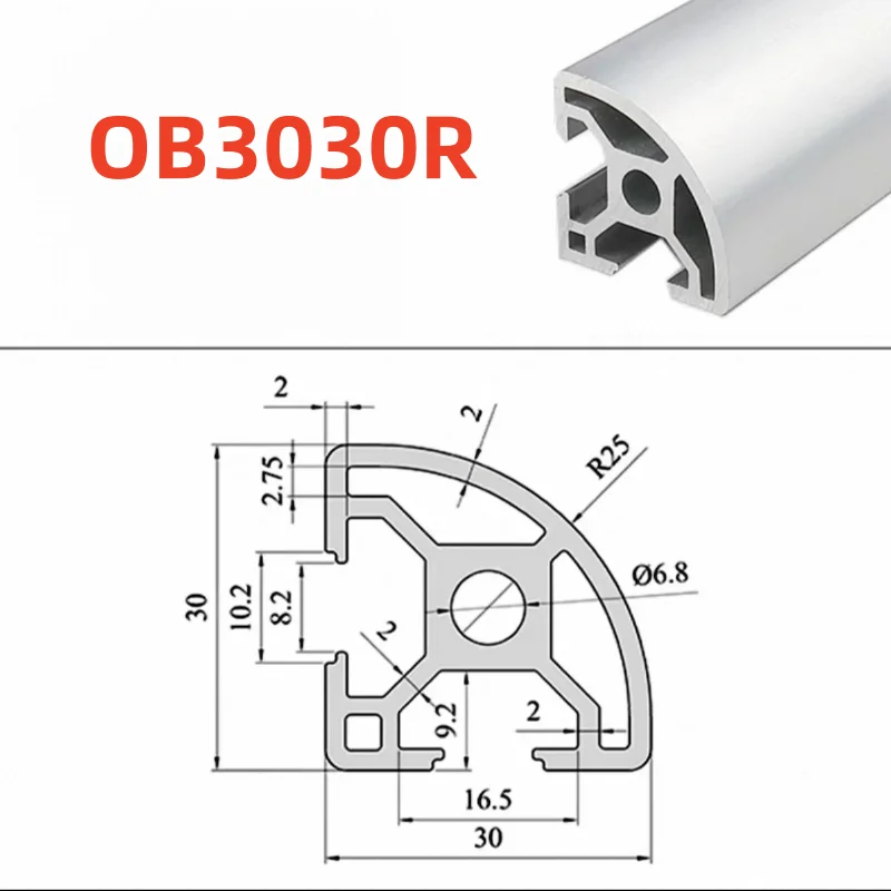 3030R/3030N1 T Slot EU standard aluminum profile extrusion 100mm-1000 mm long guide aluminum profile for DIY3D printer worktable
