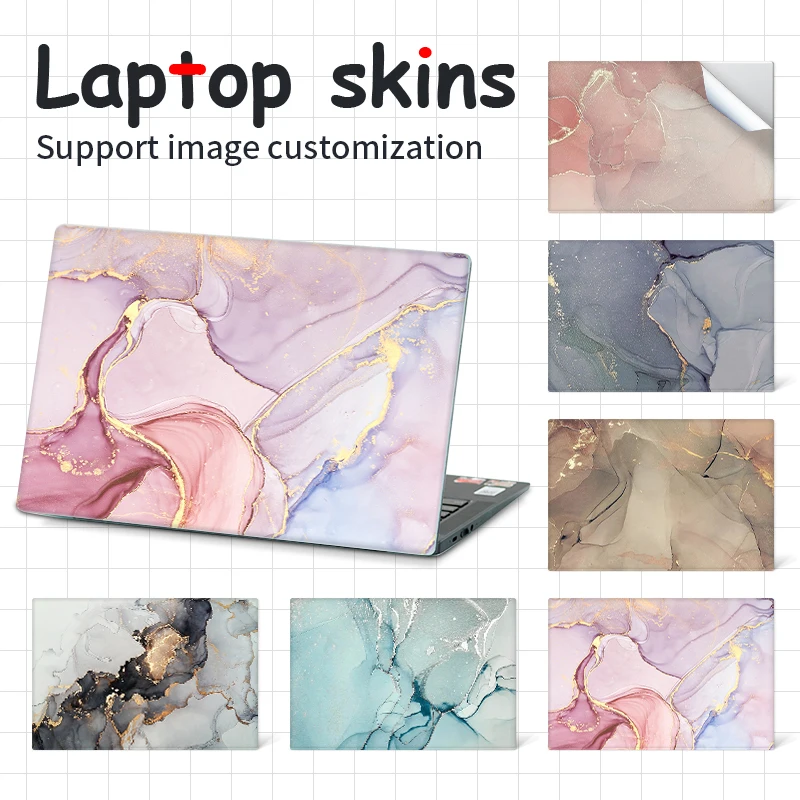 Laptop Skins Colorful Marble Stickers Vinyl Creative Skin 13