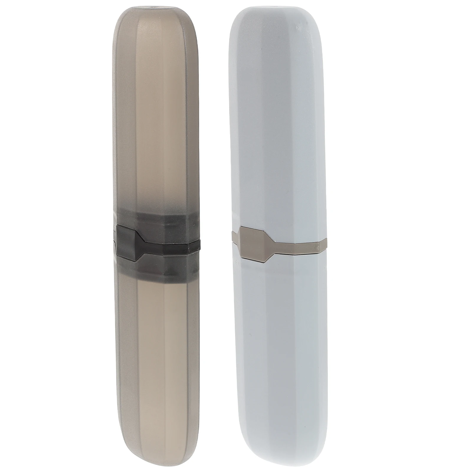 

2Pcs Toothbrush Box Holder Portable Travel Container Electric Toothpaste Case Compact Size Plastic Material Storage Solution