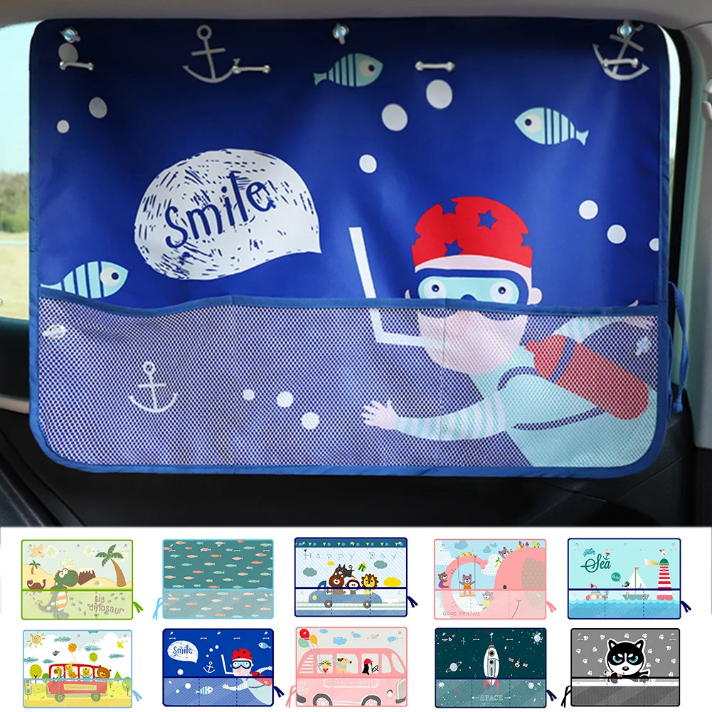Auto Sonnenschutz UV-Schutz Für Kinder Kinder Vorne Hinten Windschutzscheibe Vorhang Seite Fenster Einstellbare Styling Auto Sonnenschirm Sommer – Detail 13