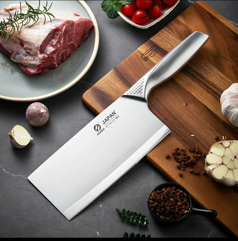 Kitchen Chef Knife Slicing Knife Chinese Handmade Razor Sharp Easy cut Meat Fish Vegetable All Steel Integrated Cutting Knife