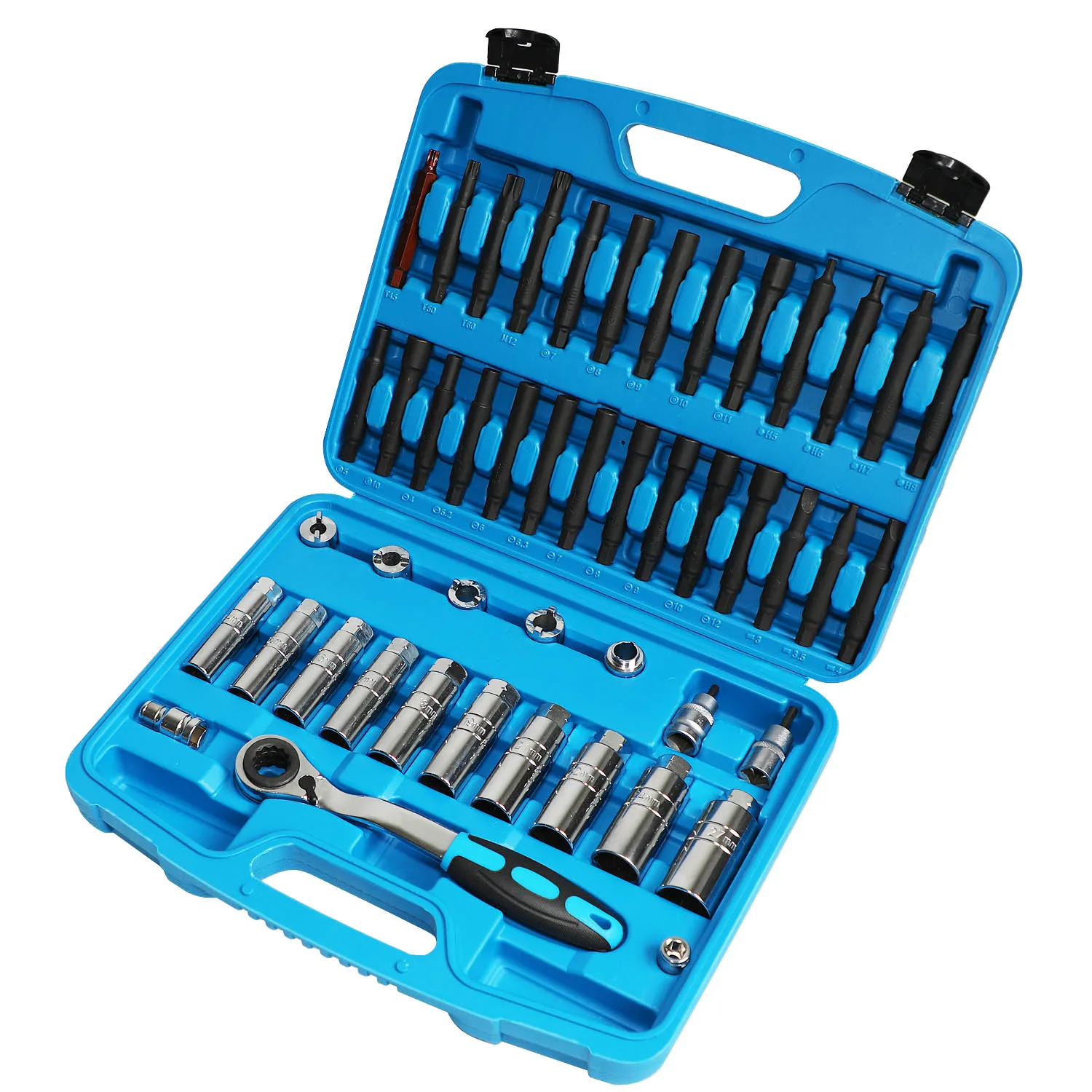 47pc Shock Strut Installation Tools Removal Nuts Socket Set 1/2inch Drive Ratchet Tool
