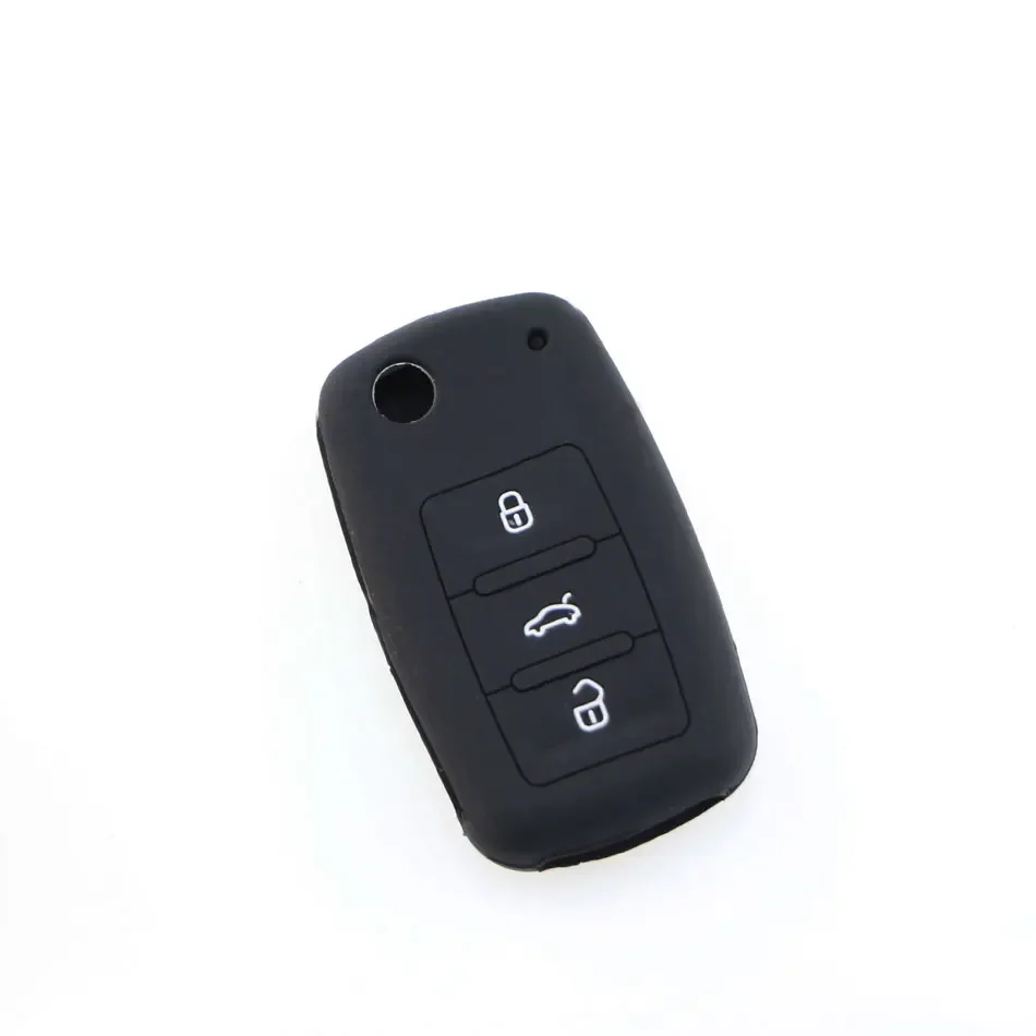Silicone Car Key Cover Case for Volkswagen Polo Passat B5 Golf 4 5 6 Tiguan Golf Crossfox Plus EOS Scirocco Beetle Interior Acc.