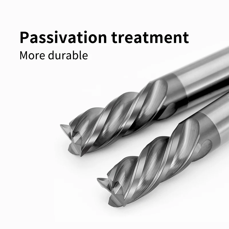 HRC70 CNC Carbide End Mill Unequal Helix Efficient Tungsten Cutter 4 Flute Metal Steel Machining Tool Router Bit Фрезер