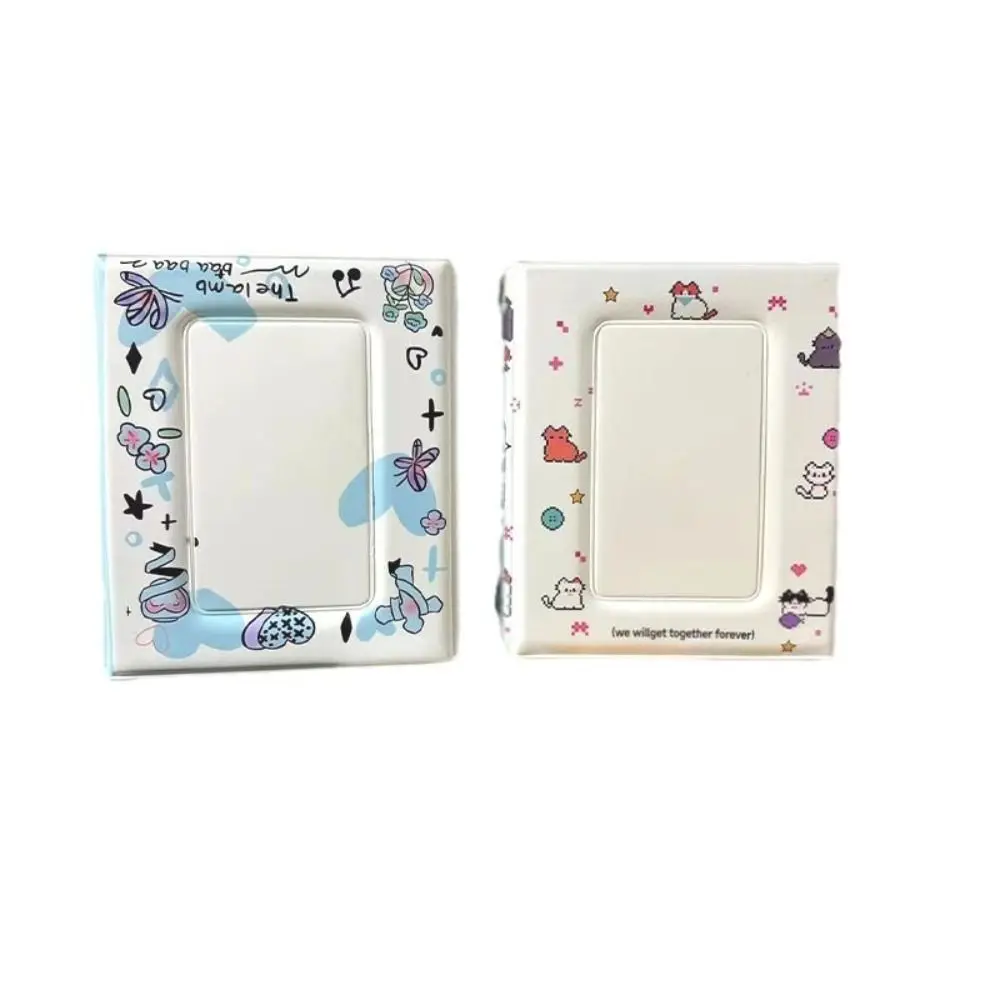 원 그리드 엔젤 양 사진 앨범 스냅 버튼이 있는 양면 스타 바인더 앨범 32 포켓 인 카드 컬렉션 도서