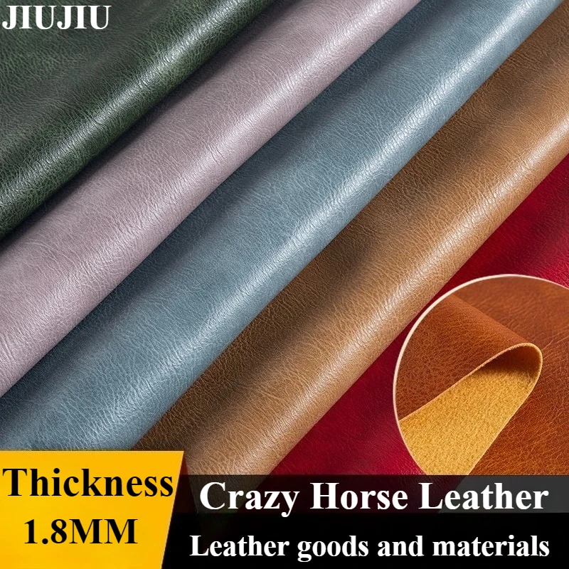 

Crazy Horse Leather Material DIY Handmade Craftsmanship Retro Oil Tanning Leather Slices Artificial PU