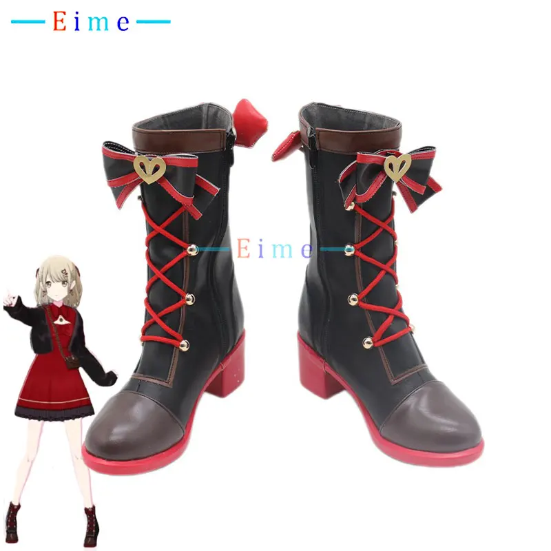Game PJSK Azusawa Kohane Cosplay Shoes PU Leather Shoes Halloween Carnival Boots Cosplay Prop Custom Made