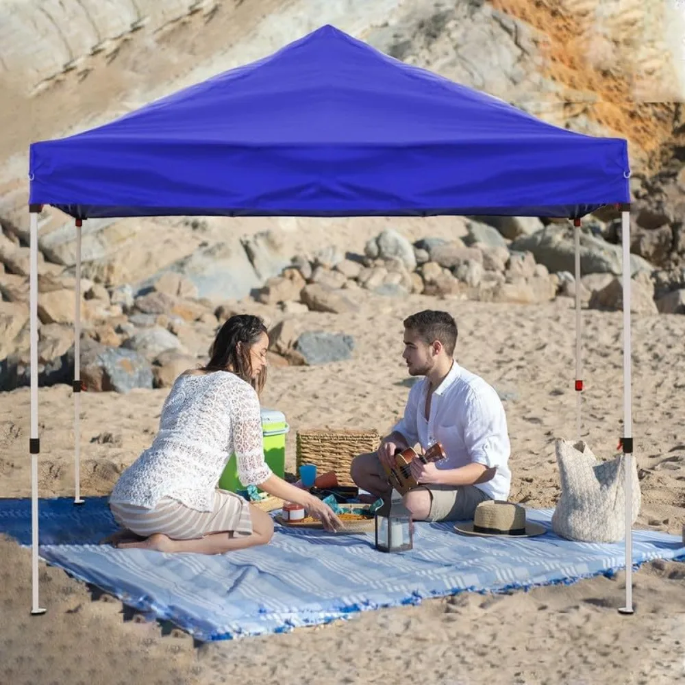 Carpa emergente para exteriores con bolsa de mochila, toldo de altura de pierna inclinada ajustable, sombrilla, refugio instantáneo, Patio portátil, 8x8 pies