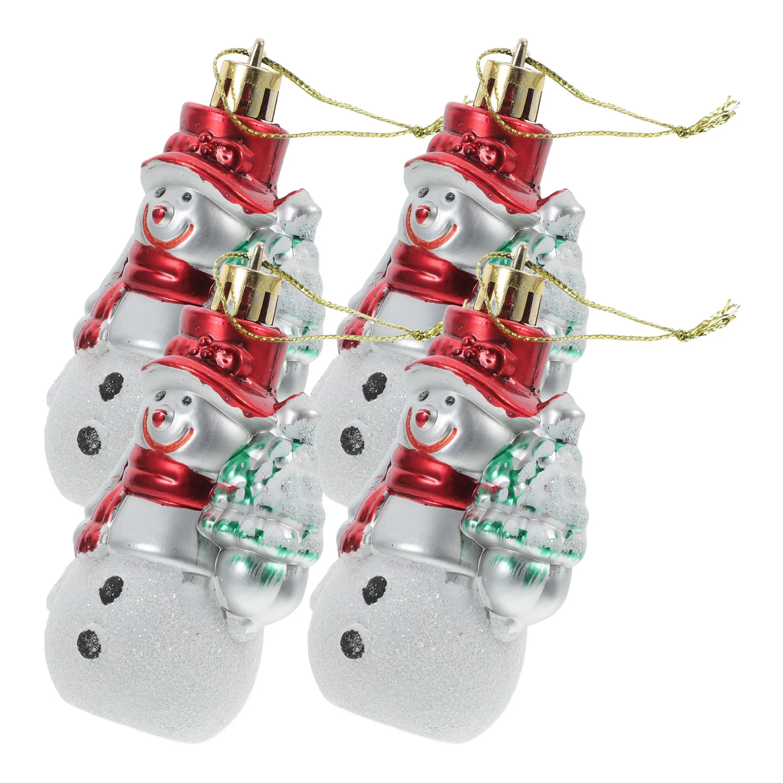 

4 Pcs Decorative Hanging Ornaments Snowman Pendant Artworks Valentine's Day Decoration Tag