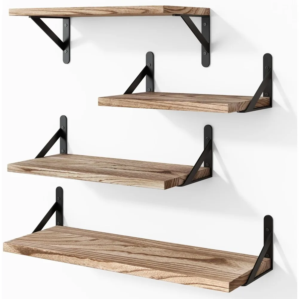 

Floating Shelves for Wall Different Sizes Farmhouse Wall Shelf for Bedroom, Bathroom Storage, Living Room and Kitchen Decor