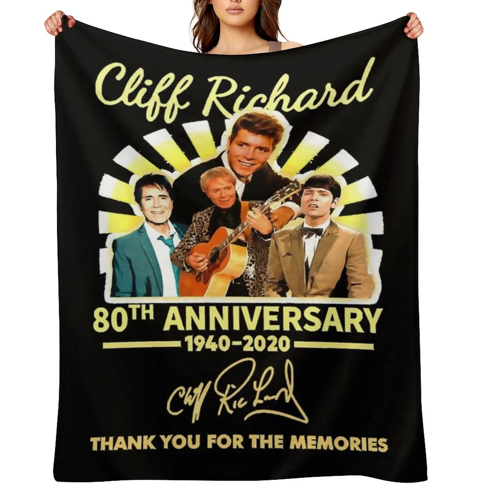 

Gifts Idea Cliff Ríchárd Signature For The Memories Gifts Best Men Classic Essential Throw Blanket Baby Blankets