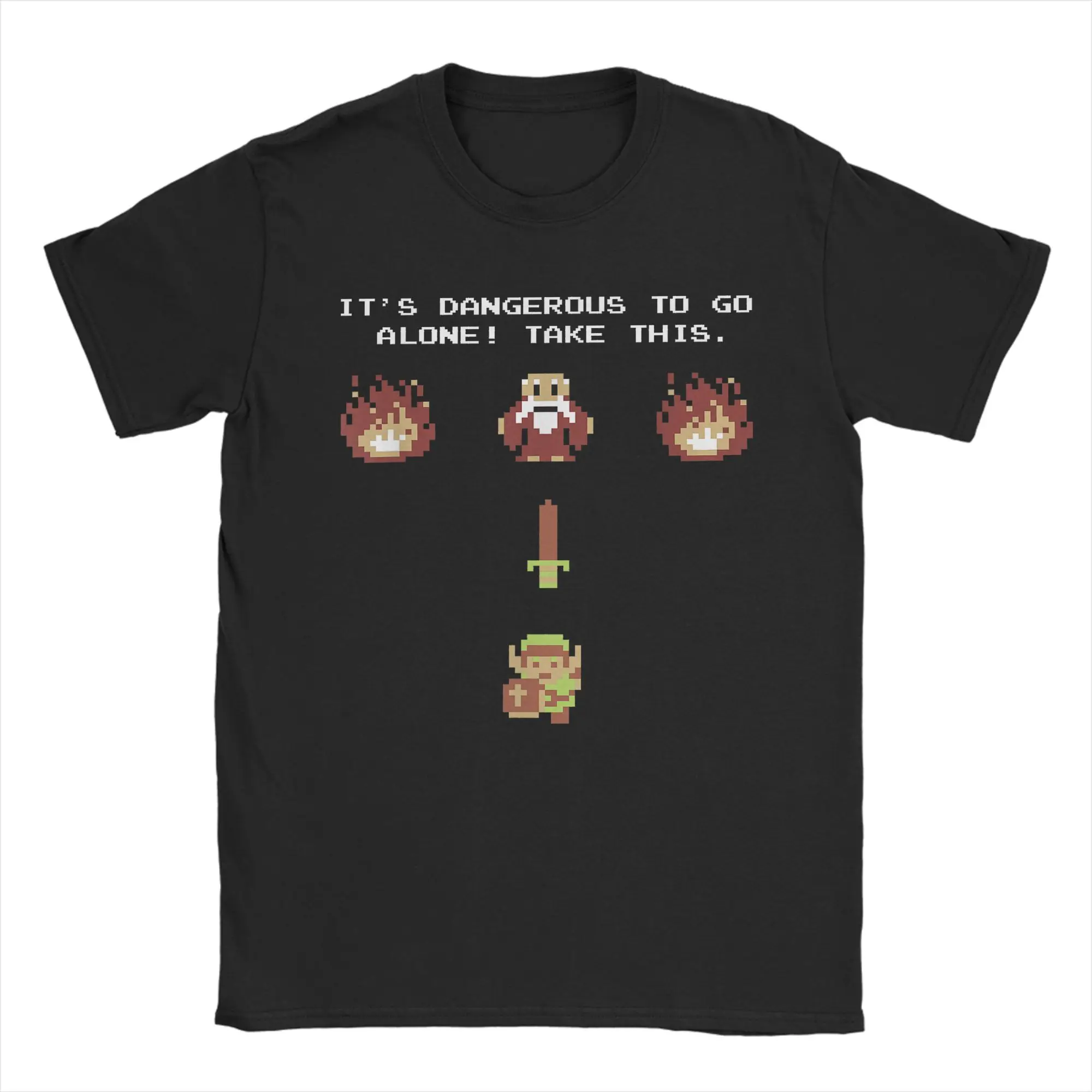 Zeldas Classic NES Epic Intro TAKE THIS T-shirt pour hommes en pur coton, T-shirt drôle à col rond, hauts à manches courtes 6XL