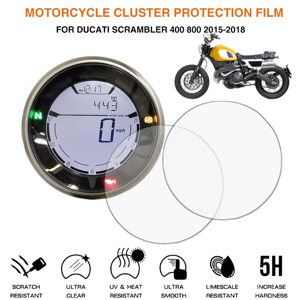 Motorcycle Cluster Scratch Protection Film Screen Protector For Ducati Scrambler 400 800 2015-2024