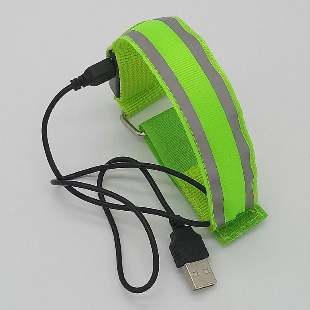 Safety LED Light Armband Portable Adjustable Luminous Arm Band Creative Rechargeable Warning Wristband Cycling Activities