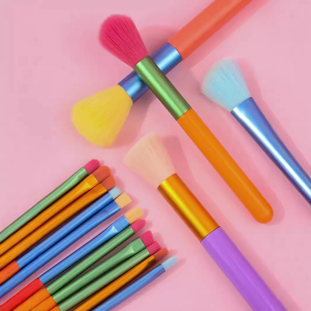 15-delige professionele make-upborstelset met reisetui - Zachte oogschaduw Blush Foundation-borstels, draagbare cosmetische kit