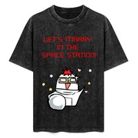 SEVEN, marry me in the space Station Mystic Messenger T-Shirt blue archive graphic shirts tops Blouse plain black t shirts men