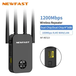 Wifi Repeater 5Ghz Wi Fi Extender 1200Mbps OLED Display Wi-Fi Amplifier 802.11AC Home Long Range 2.4G Wireless Signal Booster