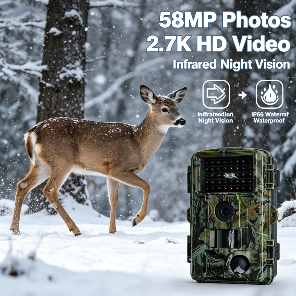 Outdoor Hunting Camera Infrared Sensing 0.2S Extreme Speed Trigger Ip66 Waterproof Wildlife Camera for Woodland Orchard