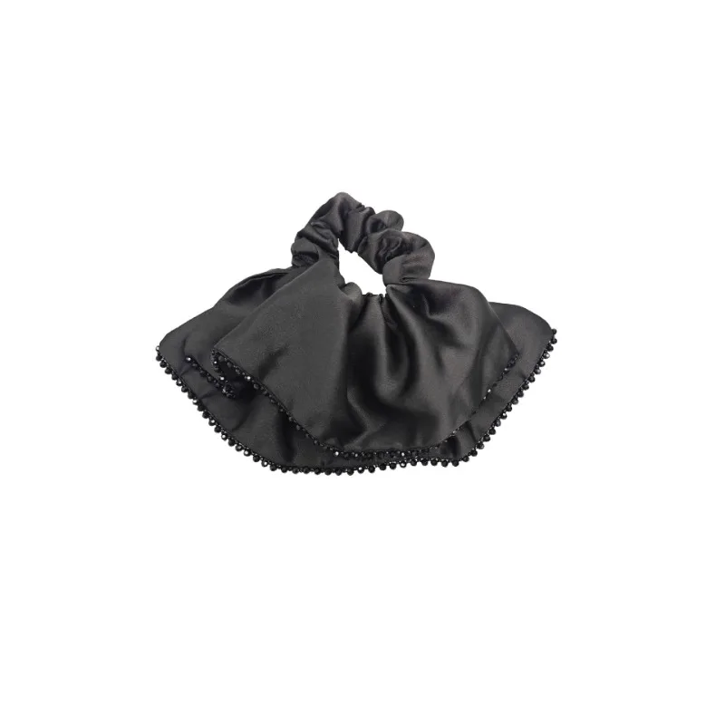 

Satin skirt, large intestine hair band, high-end hand-sewn spar texture, high-grade ponytail hair rope, women's versatile