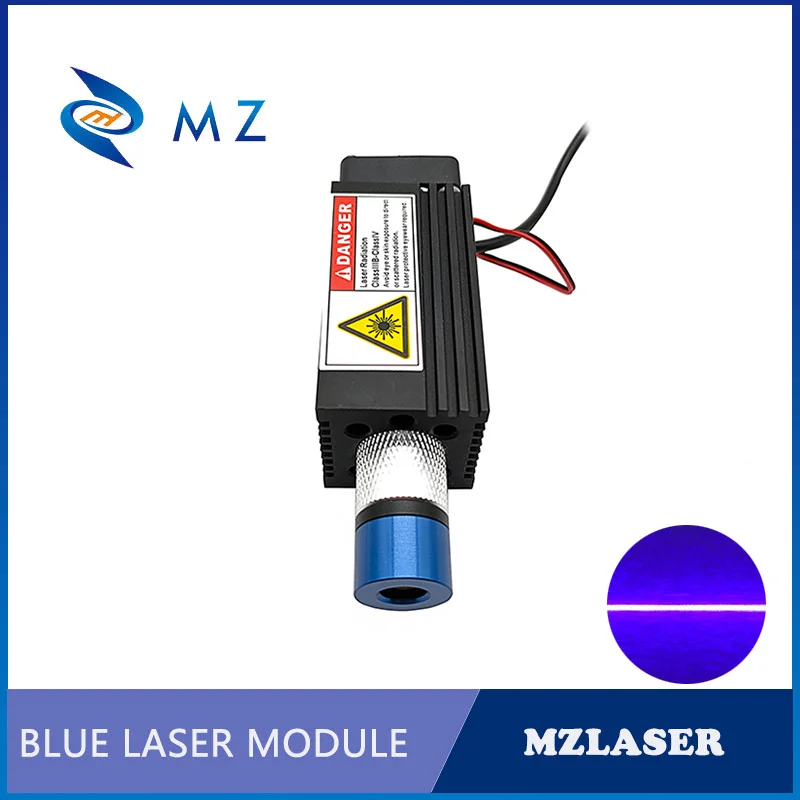 Verstelbare Focussable Powell Lens 405nm 300Mw 600Mw Blauw & Violet Lijn Laserdiode Module Met Beugel + Adapter Industriële Kwaliteit