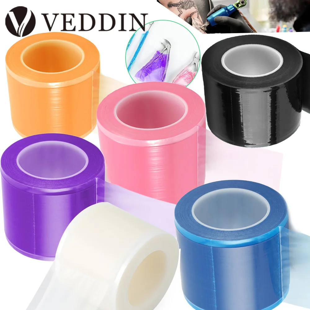 1200pcs Tattoo Barrier Film Disposable Waterproof Tattoo Dental Protective Wrap Blue Cling Barrier Tape Cover Tattoo Accessories