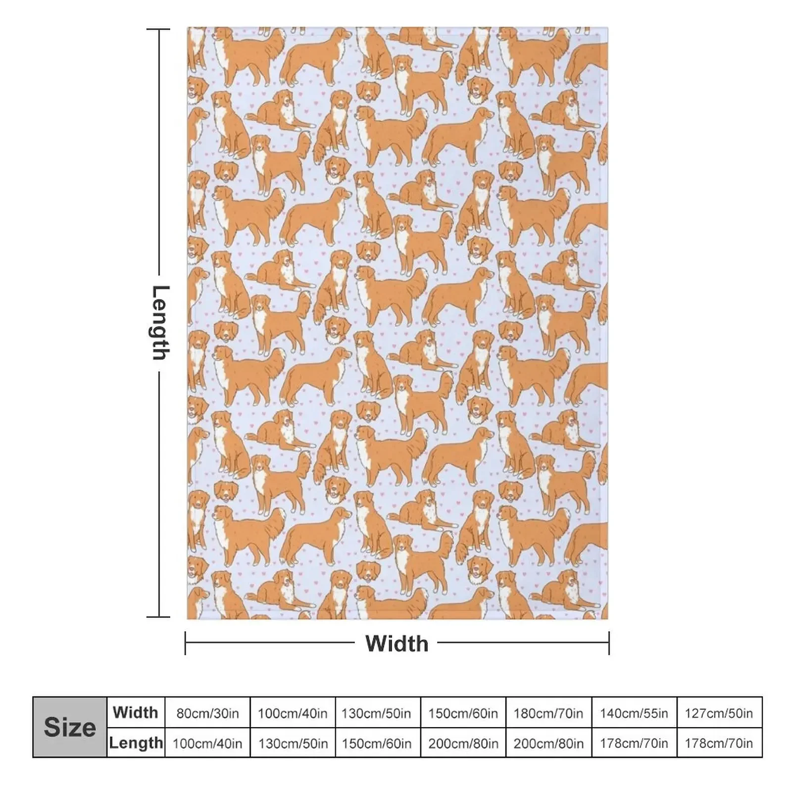 Nova Scotia Duck Tolling Retriever Throw Blanket Bed Fashionable Luxury Brand Furrys Blankets