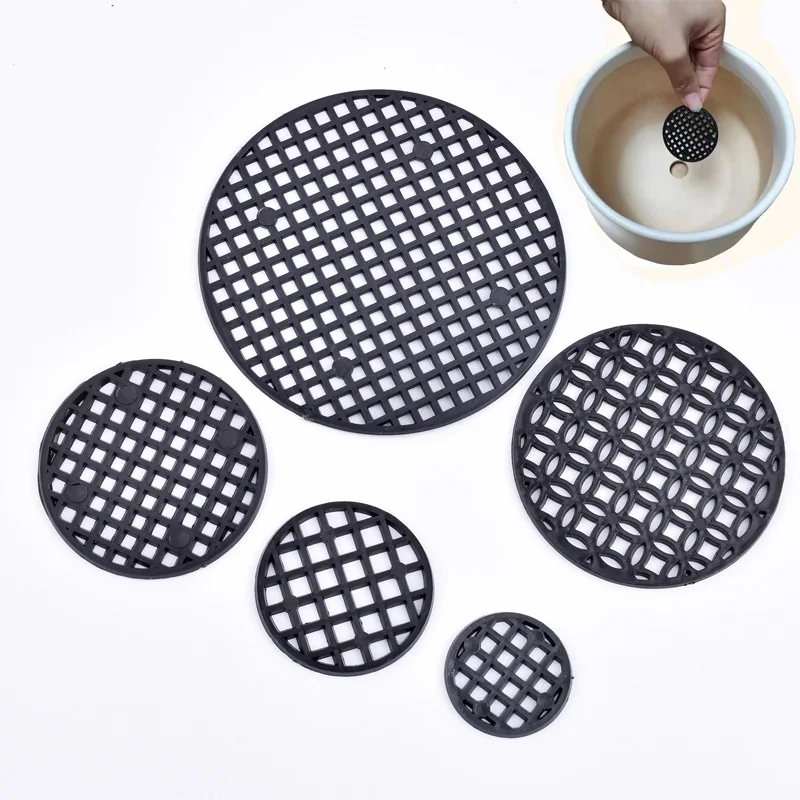 10Pcs Basin Bottom Breathable Mesh Pad Leak Proof Soil Flower Pot Hole Grid Mat Garden Plant Ventilation Trays Flowerpot Gasket