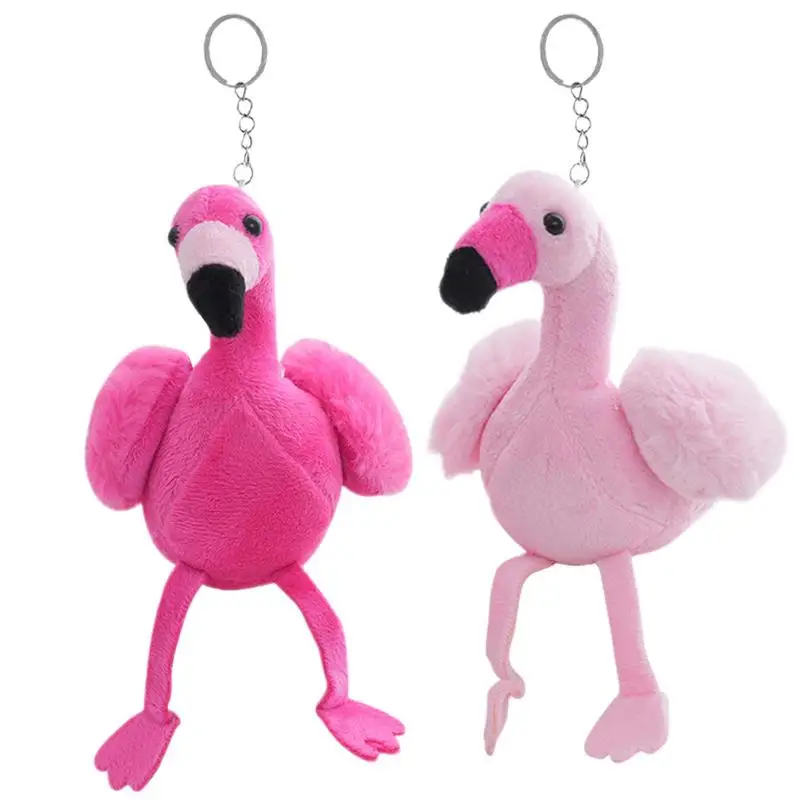 Pink Bird Toy Cute Pink Plush Keychain Decorative Pink Plush Key Holder Bag Pendant Accessories For Car Backpack