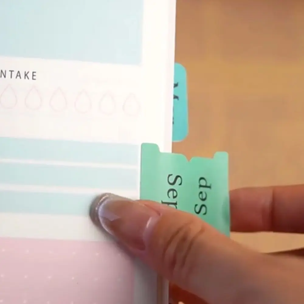 종이 탭 방수 분류 색인 쓰기 가능 찢기 쉬운 분류 스티커 이동식 컬러 플랜 라벨 북마크