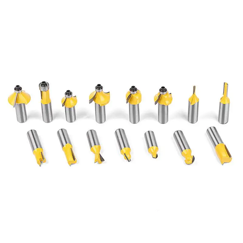 Router Bit For Cabinet Doors 15PCS Alloy 1/2 Inch Shank Woodwork Tools Portable Router Bits With Storage Box Long-lasting Tools