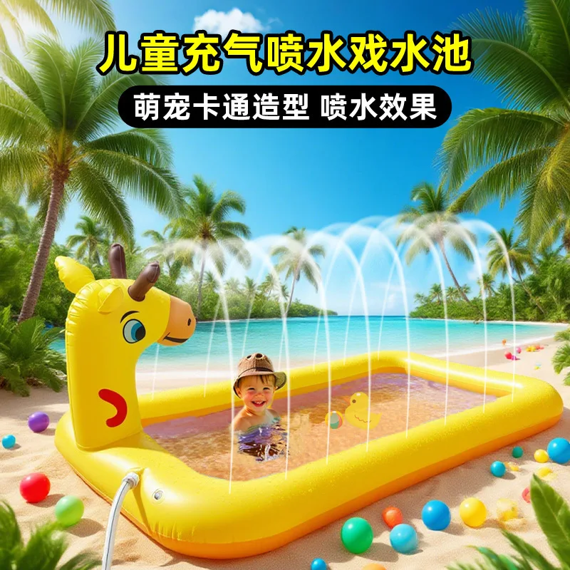 arrival-k-giraffe-sprinkler-mat-inflatable-swimming-pool-cartoon-water-play-toy-ball-pool-bathtub-toddlers-family-garden-party