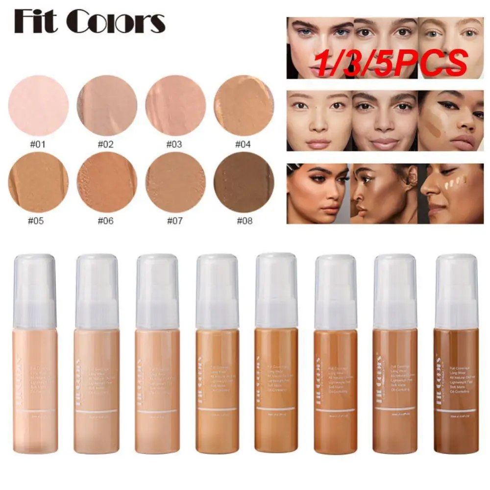 

1/3/5PCS Concealer Waterproof Matte Facial Primer Cosmetics Face Base Moisturizing 8 Colors Liquid Foundation Cream Face Makeup