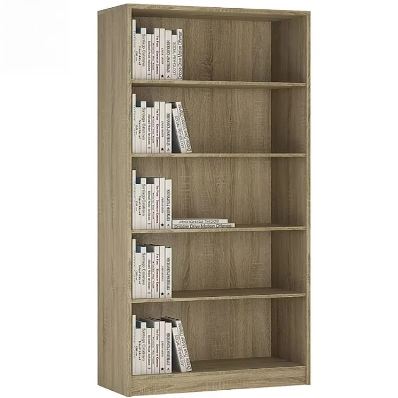 

Modern minimalist design 5 grade wooden bookshelf panel library furniture home office or living room bookcase