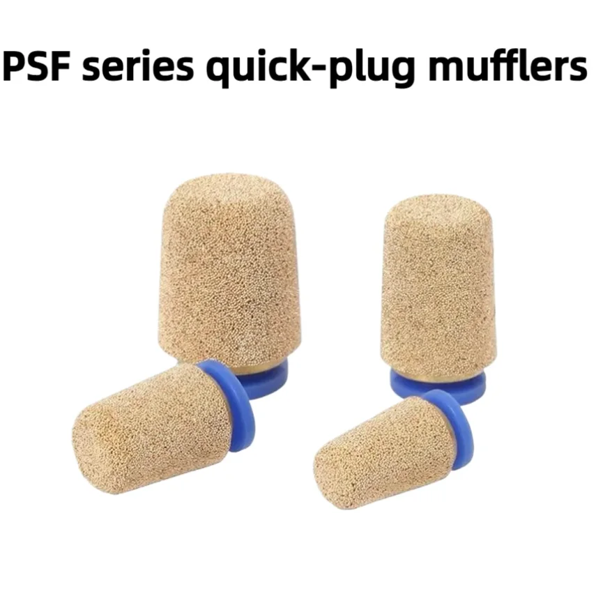 Silenciador Neumático de Conexión Rápida, Silenciador Insertable para Tuberías de Aire, Silenciador de Cobre para Mangueras PSF-4-6-8-10-12