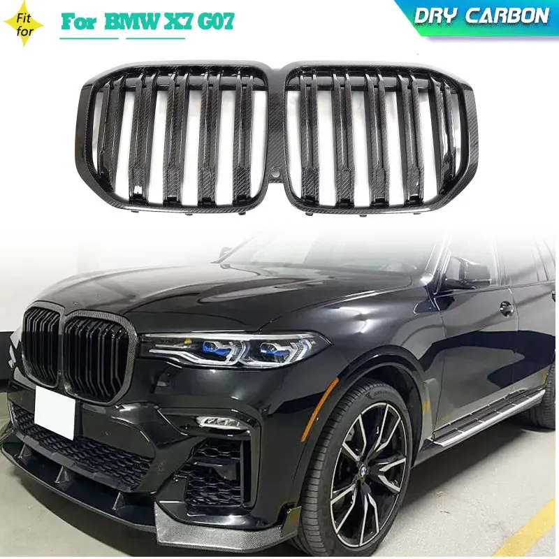 

Prepreg Dry Carbon Car Front Bumper Grille for BMW X7 G07 M-Sport Utility 2019-2021 M50i xDrive40i Racing Front Grills Body Kits