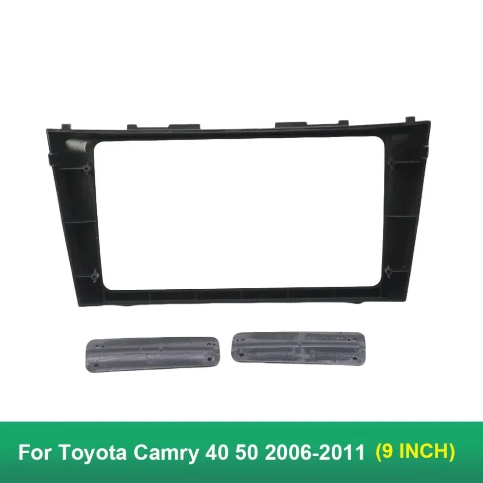 9 Inches Car Stereo Dash Radio Fascia Kit Installation Trim Panel Frame Double For Toyota Camry 40 50 2006-2011 stereo dash