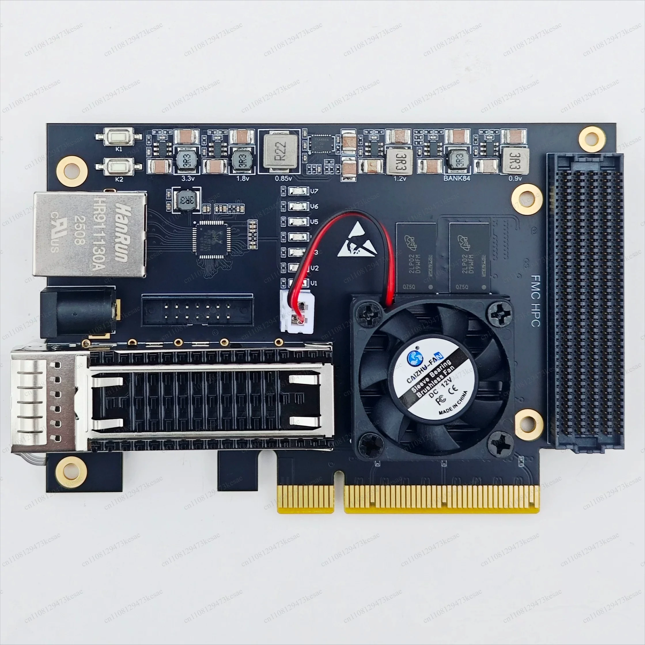 for Kintex UltraScale+ XCKU5P FPGA Core Board PCIe Gen3 x8 QSFP28 100GbE Industrial Development Board
