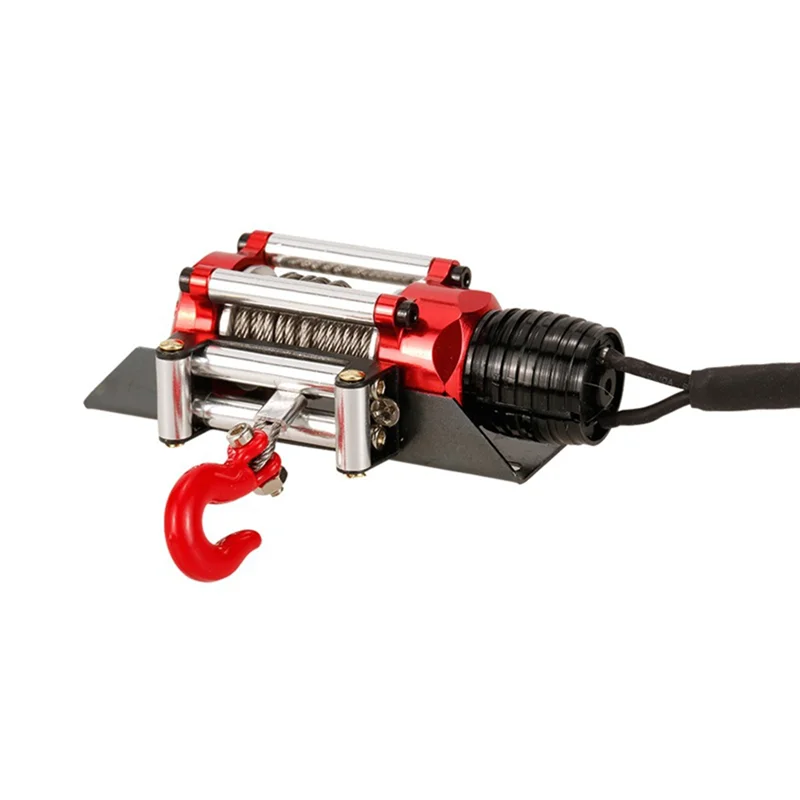 

RC Car Upgrade Metal Automatic Simulated Winch With Switch For 1/10 RC Crawler Car Axial SCX10 RC4WD D90 RC Accessoriesb87b