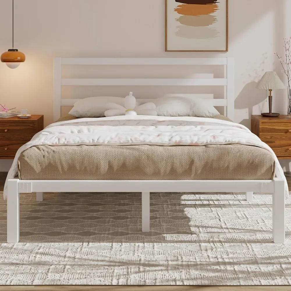 

Bed Frame, Metal Platform Bed Frame With Headboard And Footboard, Underbed Storage Space,Easy Assembly,No Box Spring