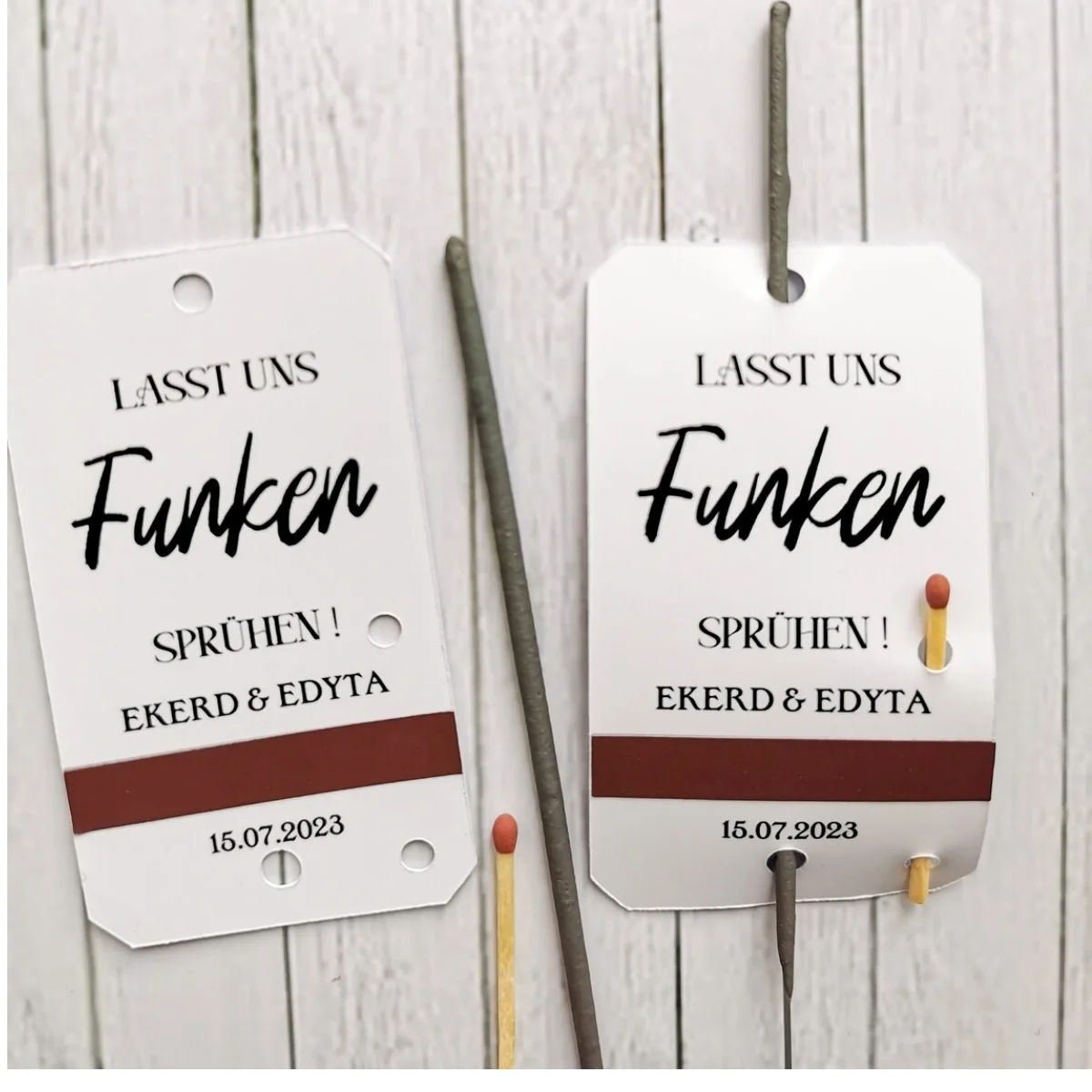 WUNDERKERZEN-TAGS für Hochzeit, personalisierte Hochzeits Let Love Sparkle, Party, Jubiläum, Verlobung, Tags für Wunderkerzen.