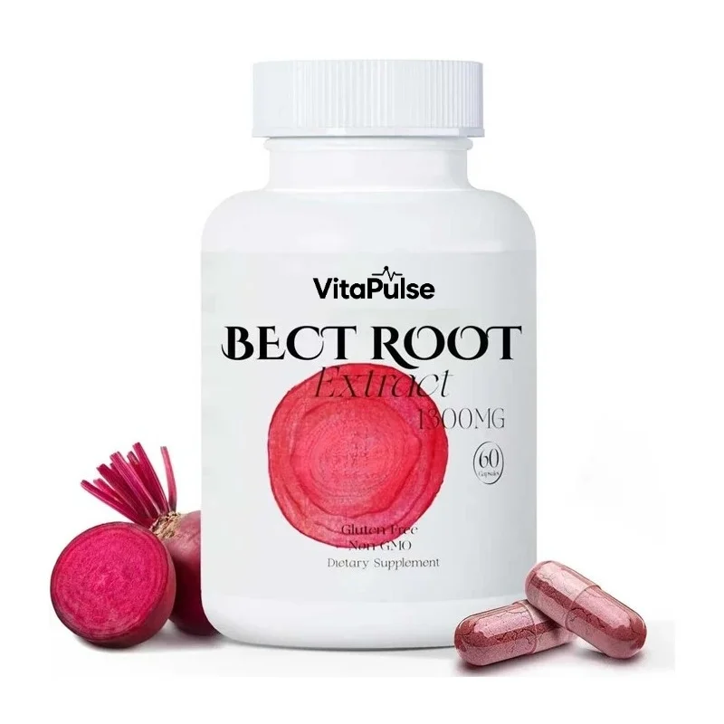 Beetroot Powder Capsules, Enhance Exercise Performance, Balance Circulation | Non GMO, 1300 Milligrams Per Serving, 60 Capsules