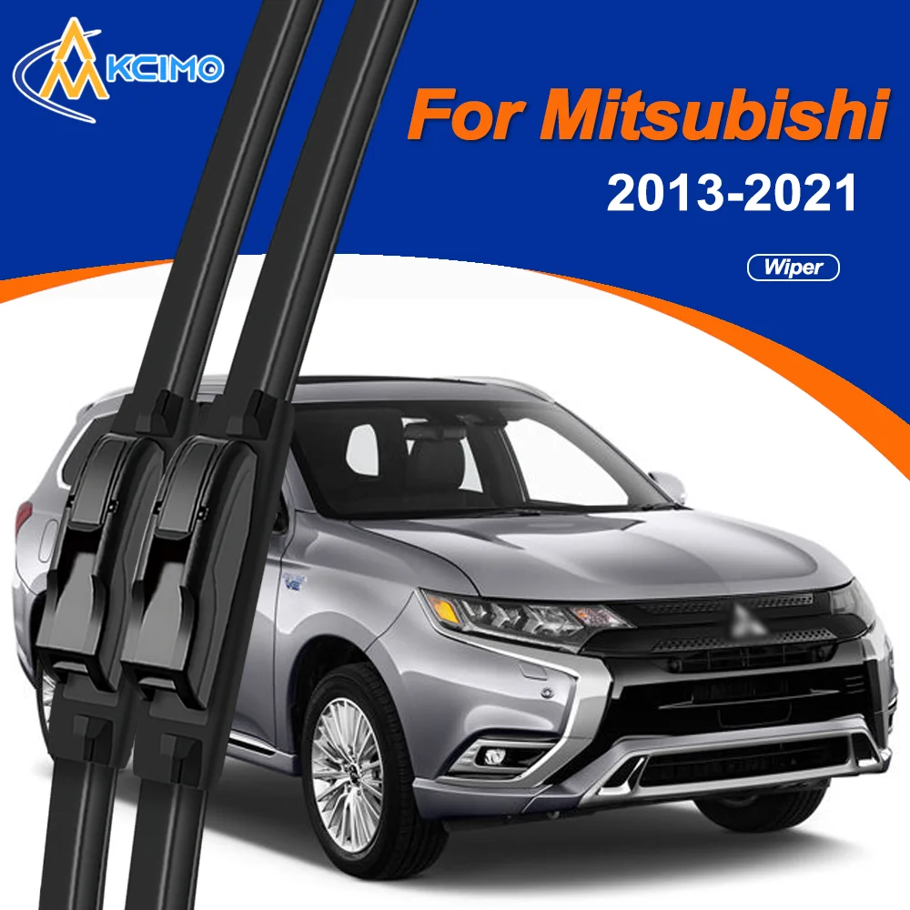 

Universal Silicone Car Wiper Blades For Mitsubishi Outlander 2013-2021- All-Weather Quiet Windshield Wipers, Quick Release Clip